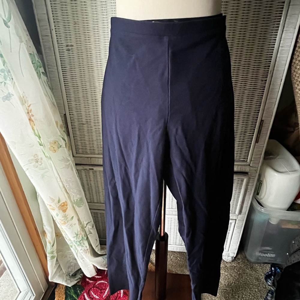 NEW- Eileen Fisher long navy lounging pants.